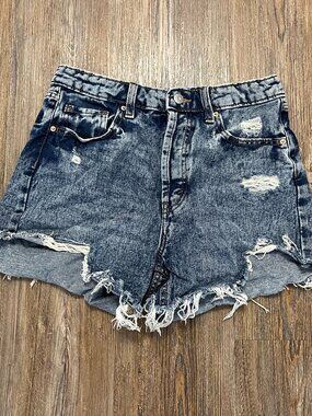 Wild Fable Distressed Denim Shorts -Women Size Small (28" Waist)-High Rise Waist